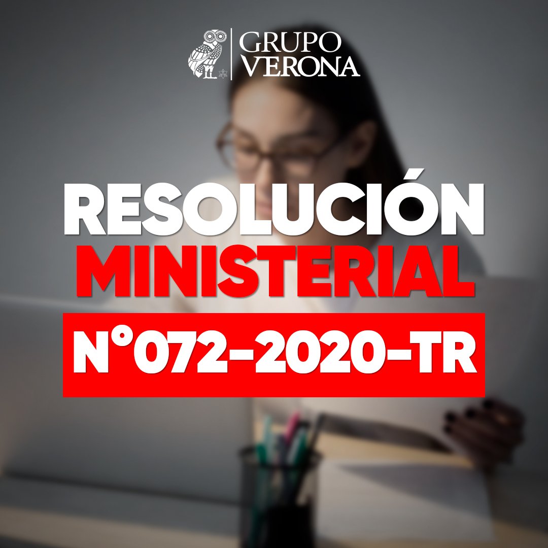 Resolución Ministerial Nº072-2020-TR